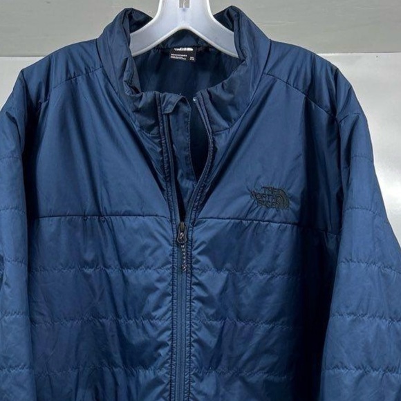 The North Face Puffer Jacket Royal Blue Knit Body - Picture 3 of 10